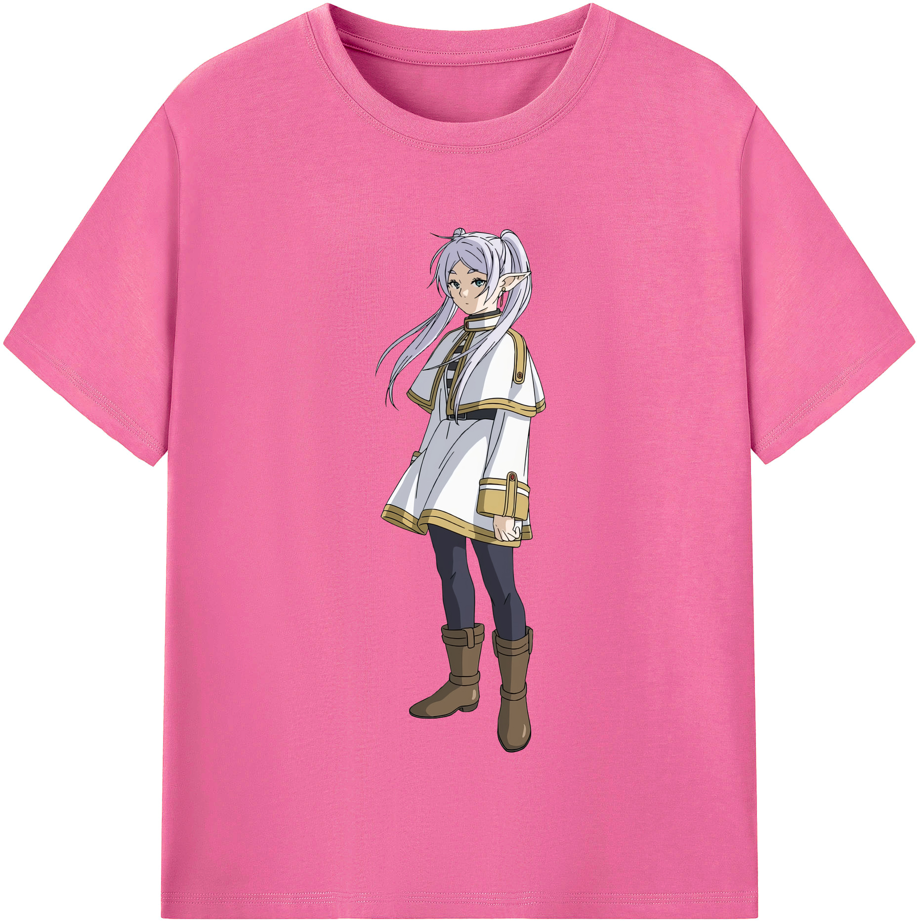 （画像用） 葬送のフリーレン Frieren レディースカジュアルプリントTシャツ（綿100％）